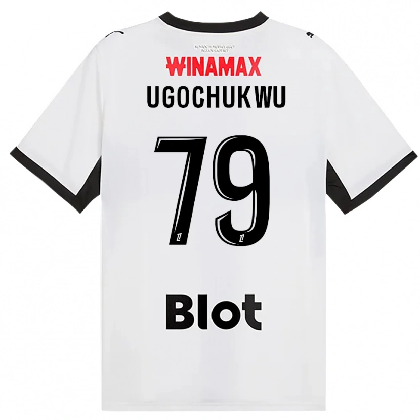 Danxen Barn Chibuike Ugochukwu #79 Svart Vit Röd Bortatröja Matchtröjor 2026/27 Tröjor T-Tröja