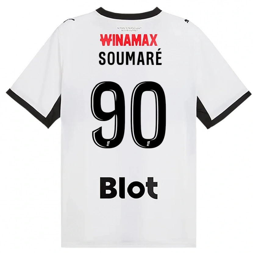 Danxen Barn Issa Soumaré #90 Svart Vit Röd Bortatröja Matchtröjor 2026/27 Tröjor T-Tröja