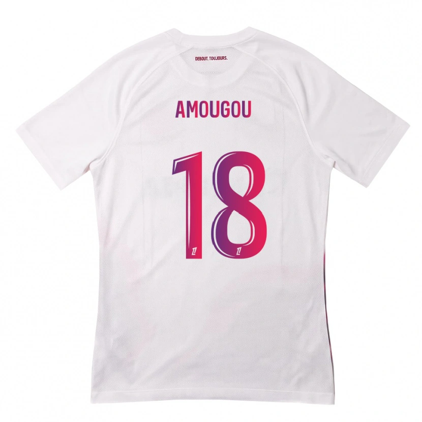 Danxen Barn Mathis Amougou #18 Vit Rosa Lila Bortatröja Matchtröjor 2026/27 Tröjor T-Tröja