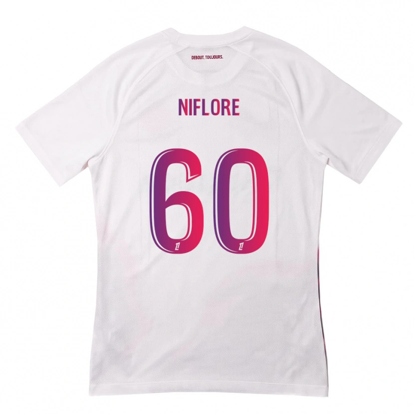 Danxen Barn Mathys Niflore #60 Vit Rosa Lila Bortatröja Matchtröjor 2026/27 Tröjor T-Tröja