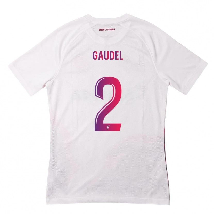 Danxen Barn Raphaël Gaudel #2 Vit Rosa Lila Bortatröja Matchtröjor 2026/27 Tröjor T-Tröja