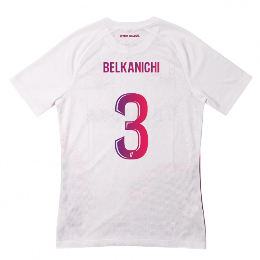 Danxen Barn Anas Belkanichi #3 Vit Rosa Lila Bortatröja Matchtröjor 2026/27 Tröjor T-Tröja