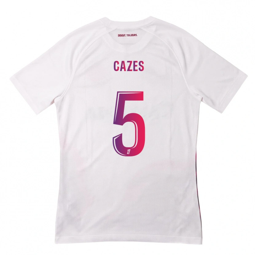 Danxen Barn Manon Cazes #5 Vit Rosa Lila Bortatröja Matchtröjor 2026/27 Tröjor T-Tröja