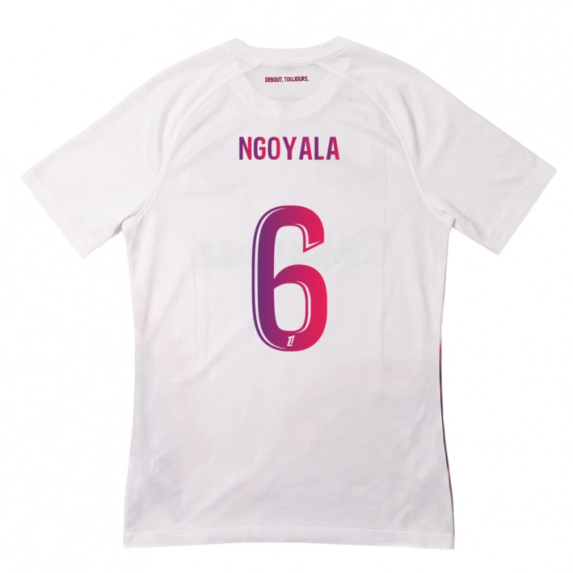 Danxen Barn Frédéric Efuele Ngoyala #6 Vit Rosa Lila Bortatröja Matchtröjor 2026/27 Tröjor T-Tröja