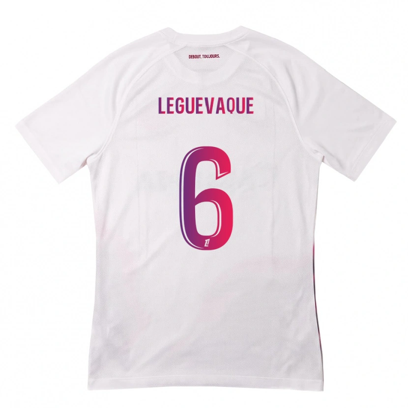 Danxen Barn Laurie Leguevaque #6 Vit Rosa Lila Bortatröja Matchtröjor 2026/27 Tröjor T-Tröja