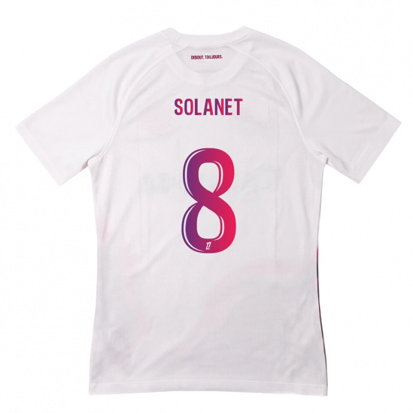 Danxen Barn Tatiana Solanet #8 Vit Rosa Lila Bortatröja Matchtröjor 2026/27 Tröjor T-Tröja