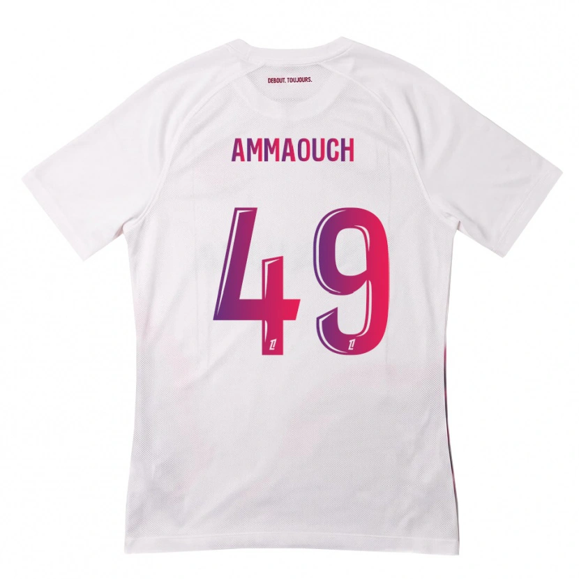 Danxen Barn Aymen Amaaouch #49 Vit Rosa Lila Bortatröja Matchtröjor 2026/27 Tröjor T-Tröja