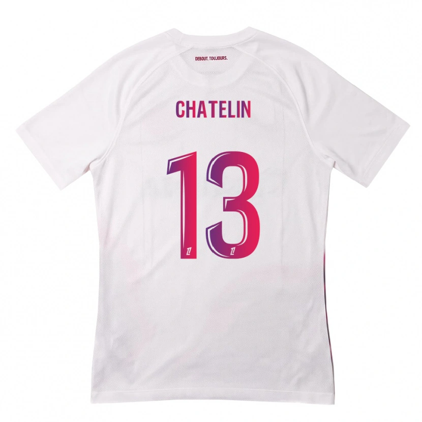 Danxen Barn Delphin Chatelin #13 Vit Rosa Lila Bortatröja Matchtröjor 2026/27 Tröjor T-Tröja