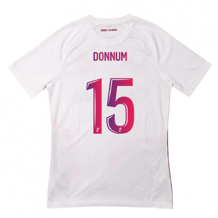 Danxen Barn Aron Dønnum #15 Vit Rosa Lila Bortatröja Matchtröjor 2026/27 Tröjor T-Tröja