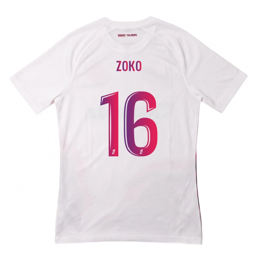 Danxen Barn Nathan Zoko #16 Vit Rosa Lila Bortatröja Matchtröjor 2026/27 Tröjor T-Tröja