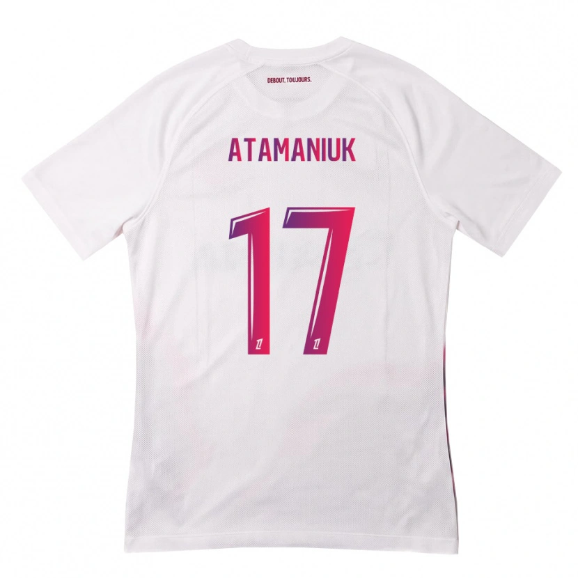 Danxen Barn Alexandra Atamaniuk #17 Vit Rosa Lila Bortatröja Matchtröjor 2026/27 Tröjor T-Tröja