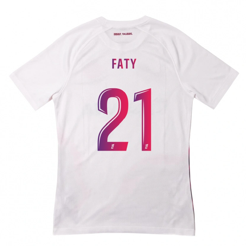 Danxen Barn Enzo Faty #21 Vit Rosa Lila Bortatröja Matchtröjor 2026/27 Tröjor T-Tröja