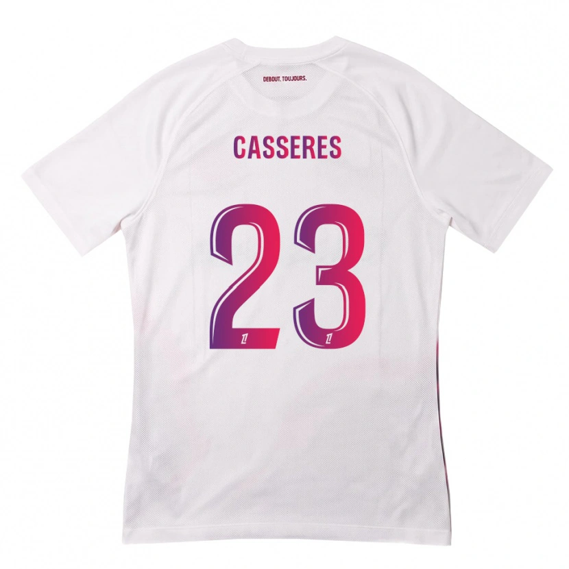 Danxen Barn Cristian Cásseres Jr. #23 Vit Rosa Lila Bortatröja Matchtröjor 2026/27 Tröjor T-Tröja