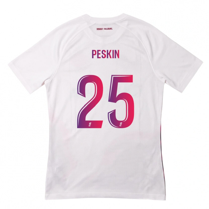 Danxen Barn Kelso Peskin #25 Vit Rosa Lila Bortatröja Matchtröjor 2026/27 Tröjor T-Tröja