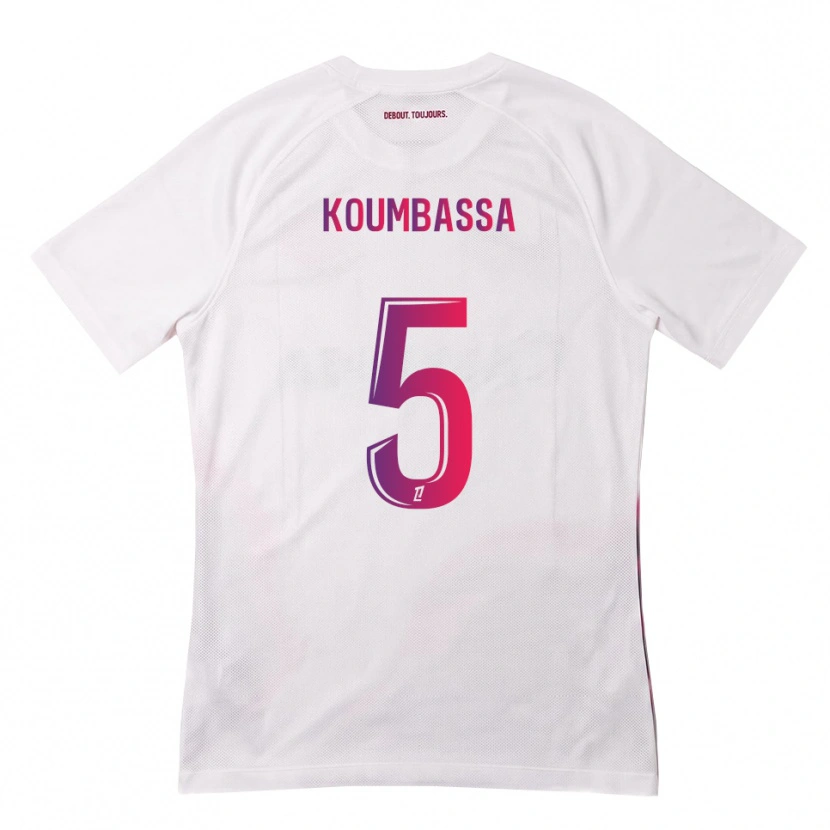 Danxen Barn Seny Koumbassa #5 Vit Rosa Lila Bortatröja Matchtröjor 2026/27 Tröjor T-Tröja