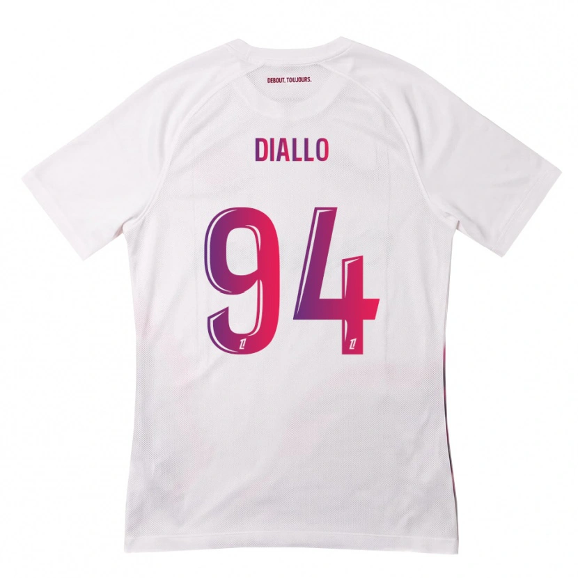 Danxen Barn Ismaïl Diallo #94 Vit Rosa Lila Bortatröja Matchtröjor 2026/27 Tröjor T-Tröja