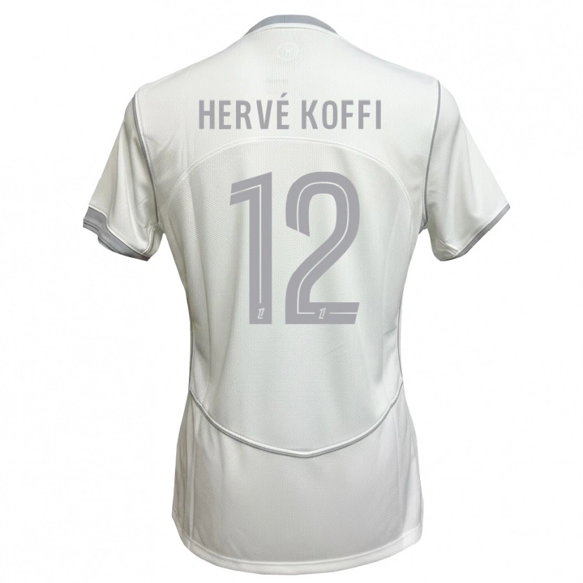 Danxen Barn Hervé Koffi #12 Vit Grå Bortatröja Matchtröjor 2026/27 Tröjor T-Tröja