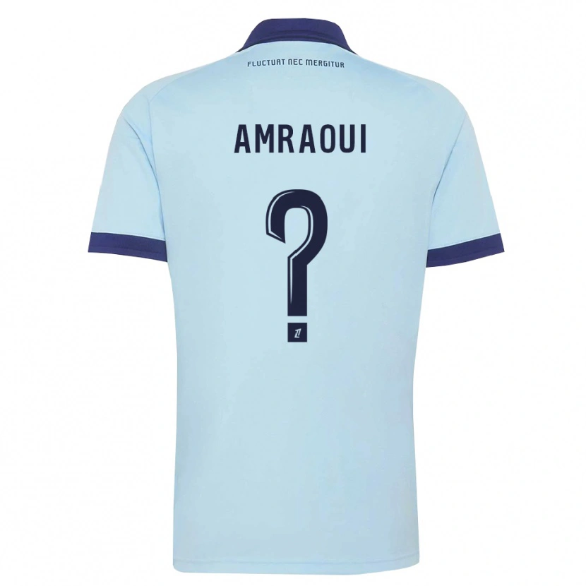 Danxen Barn Ismael Amraoui #0 Kornblå Svart Bortatröja Matchtröjor 2026/27 Tröjor T-Tröja