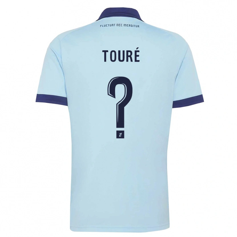 Danxen Barn Kaïs Touré #0 Kornblå Svart Bortatröja Matchtröjor 2026/27 Tröjor T-Tröja