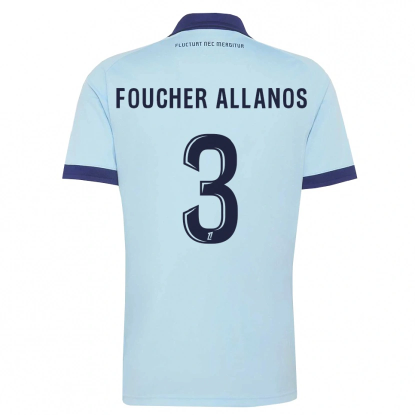 Danxen Barn Ismaël Foucher Allanos #3 Kornblå Svart Bortatröja Matchtröjor 2026/27 Tröjor T-Tröja