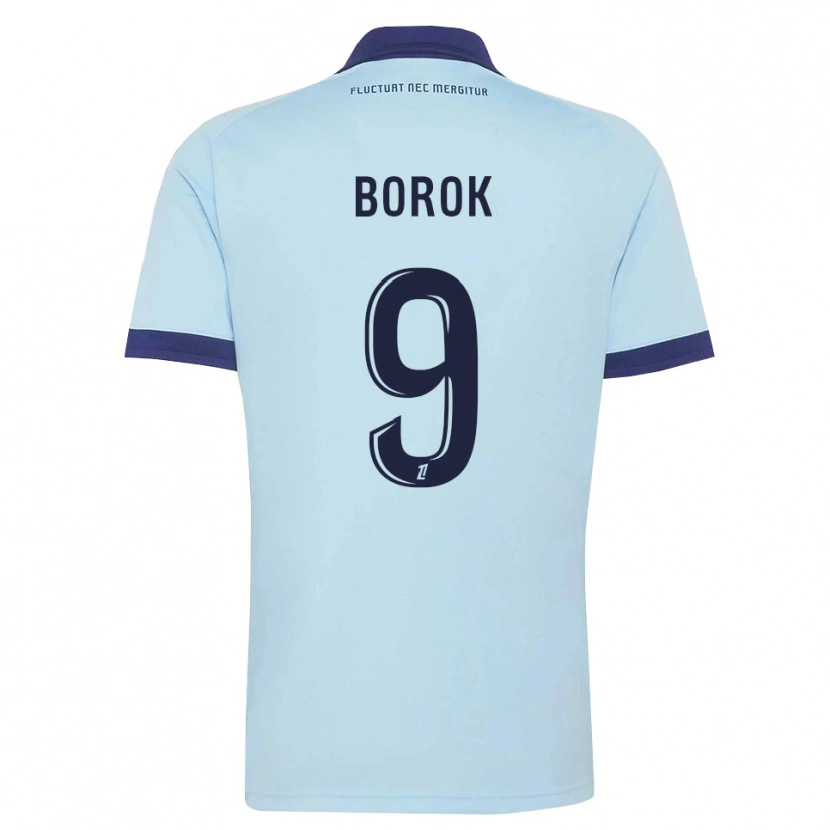 Danxen Barn Rudy Borok #9 Kornblå Svart Bortatröja Matchtröjor 2026/27 Tröjor T-Tröja