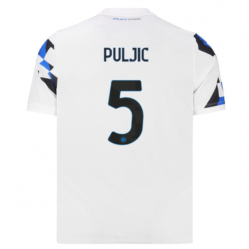 Danxen Barn Ljubo Puljic #5 Vit Röd Blå Bortatröja Matchtröjor 2026/27 Tröjor T-Tröja