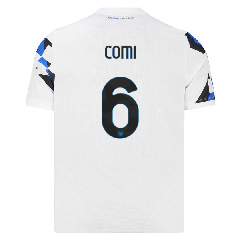 Danxen Barn Pietro Comi #6 Vit Röd Blå Bortatröja Matchtröjor 2026/27 Tröjor T-Tröja