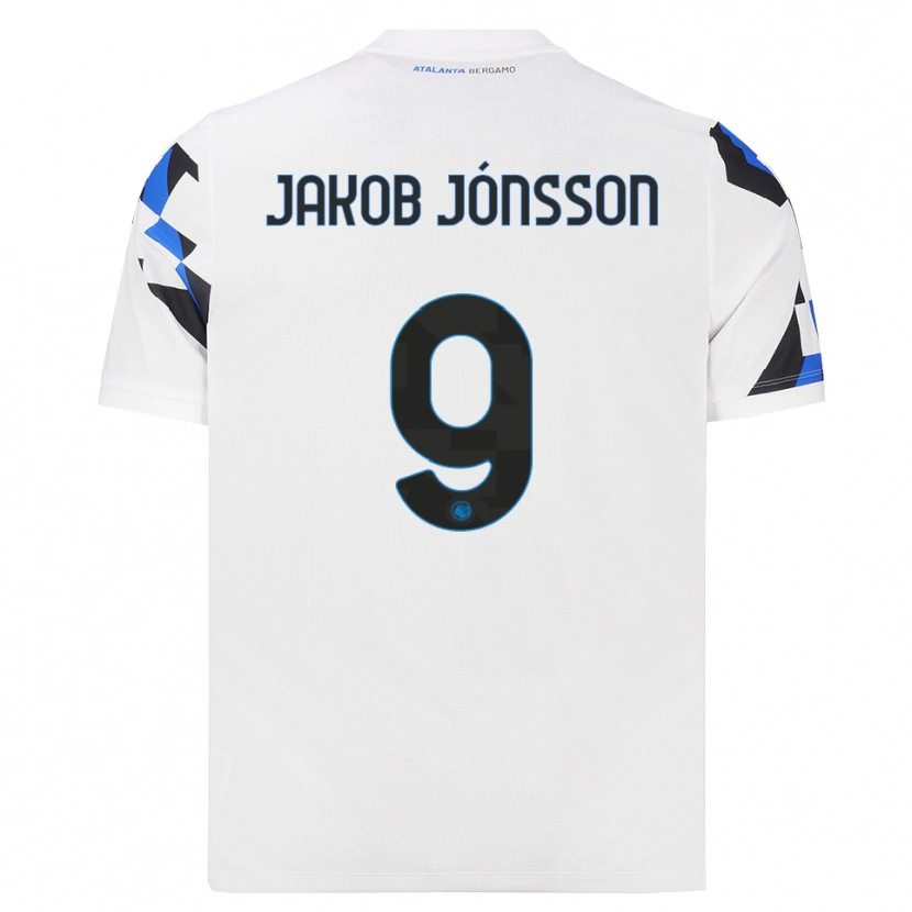 Danxen Barn Birkir Jakob Jónsson #9 Vit Röd Blå Bortatröja Matchtröjor 2026/27 Tröjor T-Tröja