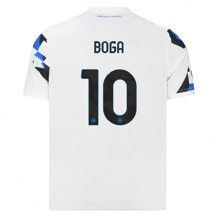 Danxen Barn Jeremie Boga #10 Vit Röd Blå Bortatröja Matchtröjor 2026/27 Tröjor T-Tröja
