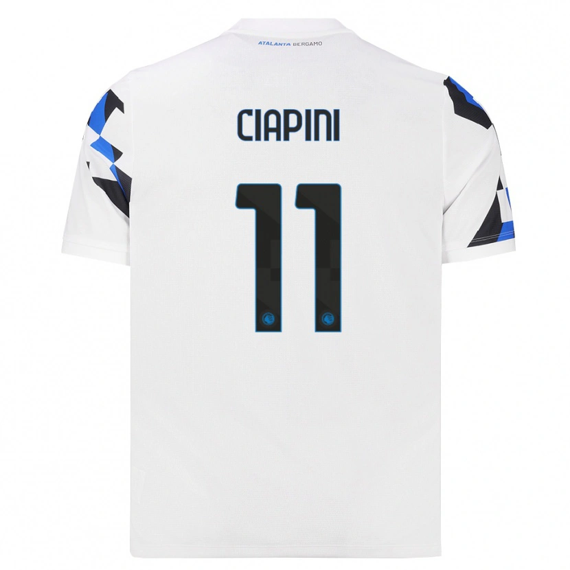 Danxen Barn Adriano Ciapini #11 Vit Röd Blå Bortatröja Matchtröjor 2026/27 Tröjor T-Tröja