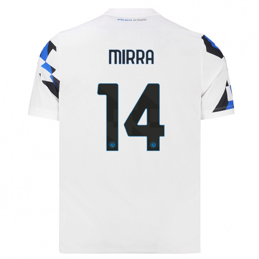 Danxen Barn Jacopo Mirra #14 Vit Röd Blå Bortatröja Matchtröjor 2026/27 Tröjor T-Tröja