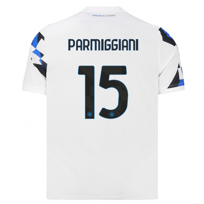 Danxen Barn Pietro Parmiggiani #15 Vit Röd Blå Bortatröja Matchtröjor 2026/27 Tröjor T-Tröja