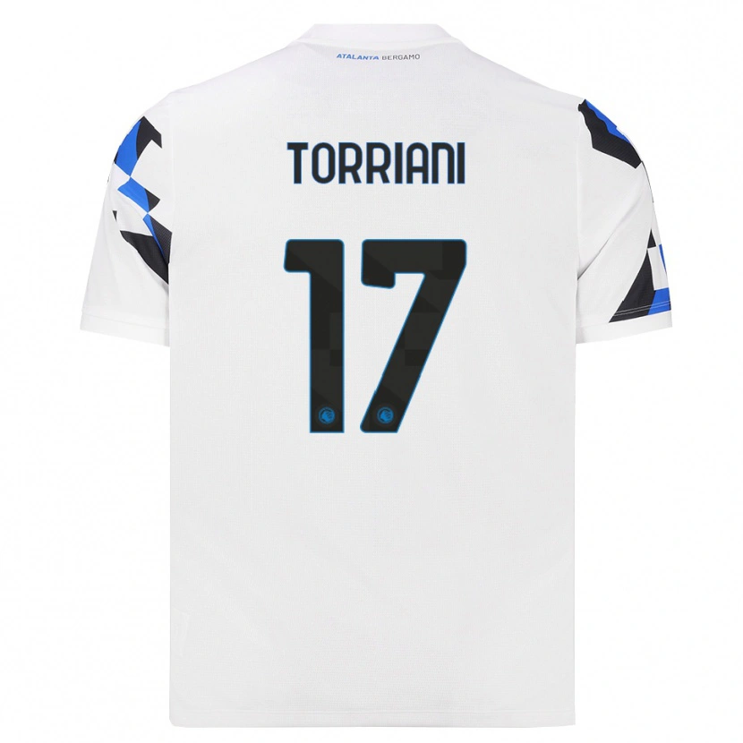 Danxen Barn Andrea Torriani #17 Vit Röd Blå Bortatröja Matchtröjor 2026/27 Tröjor T-Tröja
