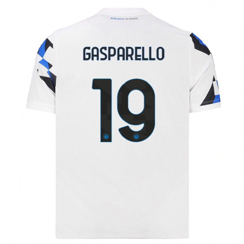 Danxen Barn Francesco Gasparello #19 Vit Röd Blå Bortatröja Matchtröjor 2026/27 Tröjor T-Tröja