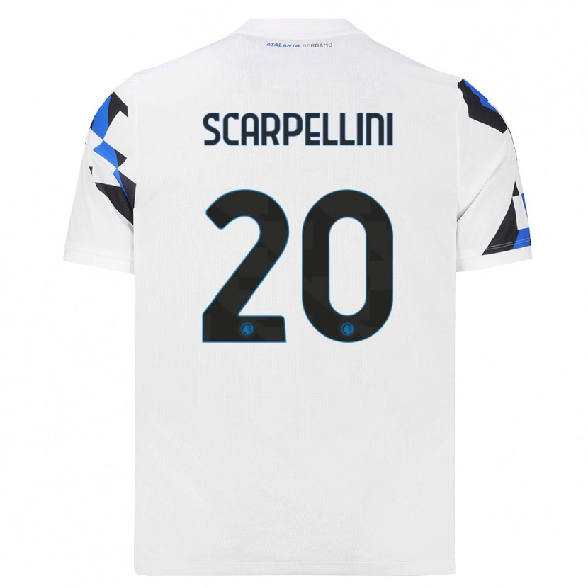 Danxen Barn Andrea Scarpellini #20 Vit Röd Blå Bortatröja Matchtröjor 2026/27 Tröjor T-Tröja