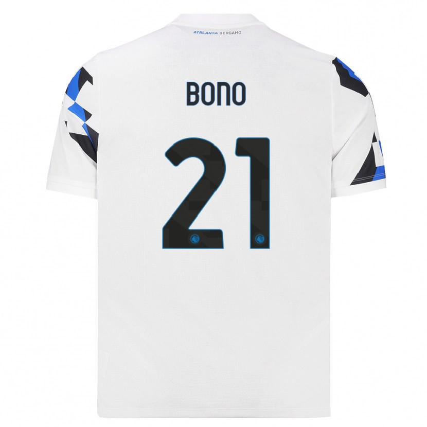Danxen Barn Davide Bono #21 Vit Röd Blå Bortatröja Matchtröjor 2026/27 Tröjor T-Tröja