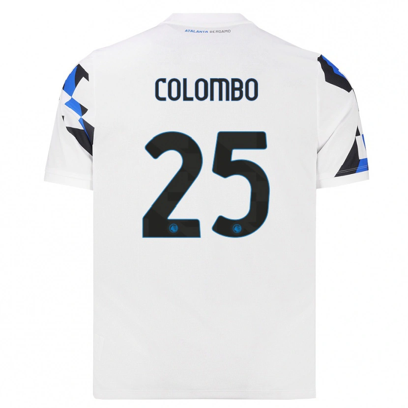 Danxen Barn Matteo Colombo #25 Vit Röd Blå Bortatröja Matchtröjor 2026/27 Tröjor T-Tröja