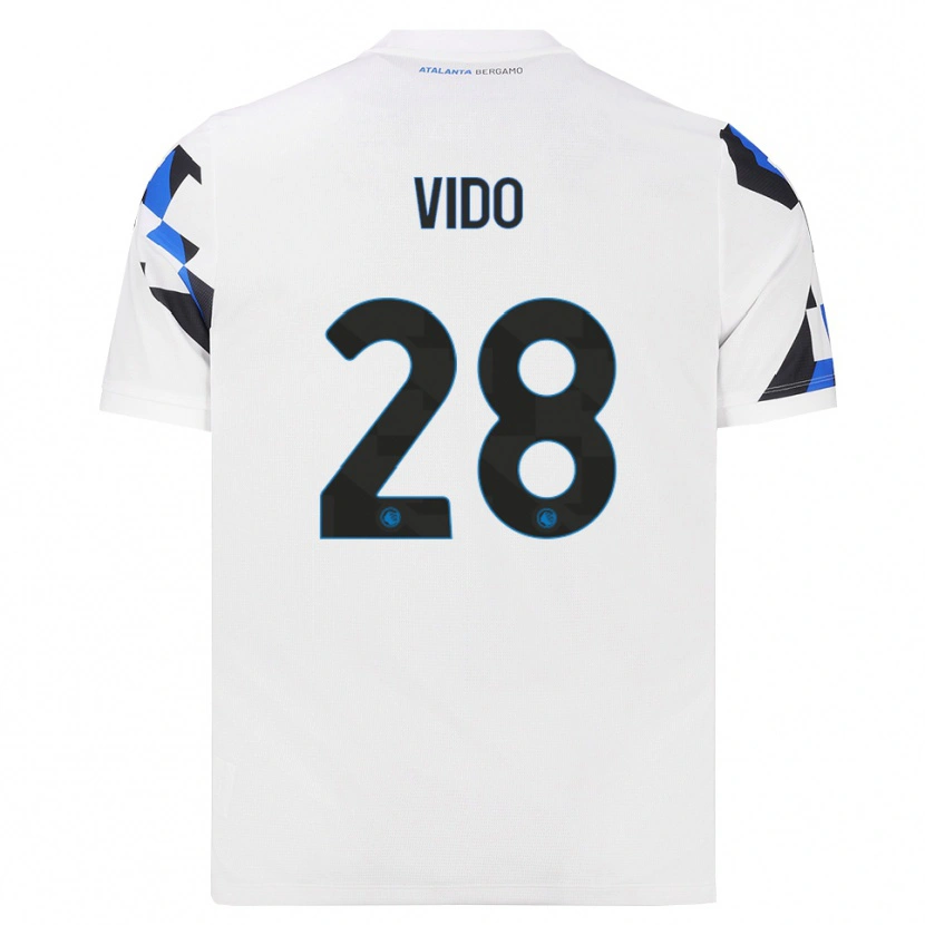 Danxen Barn Luca Vido #28 Vit Röd Blå Bortatröja Matchtröjor 2026/27 Tröjor T-Tröja