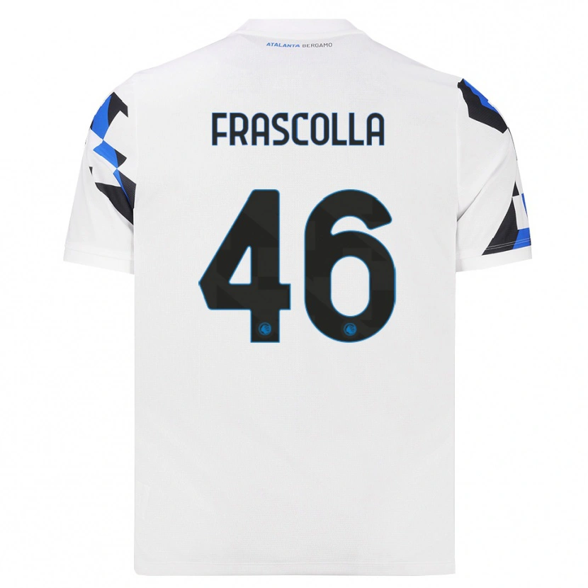 Danxen Barn Andrea Frascolla #46 Vit Röd Blå Bortatröja Matchtröjor 2026/27 Tröjor T-Tröja
