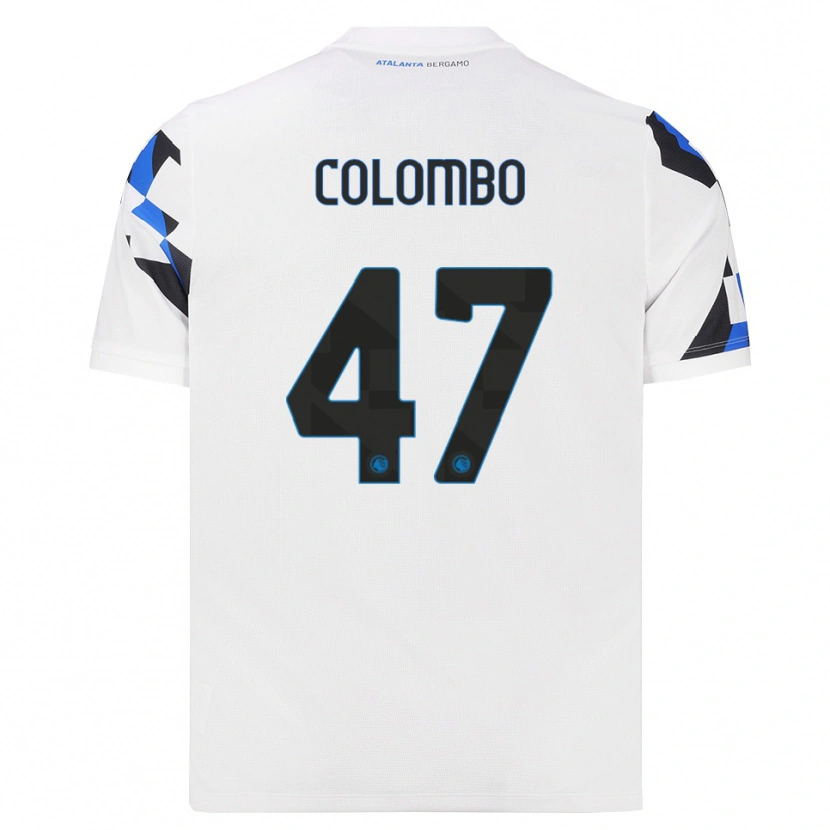 Danxen Barn Matteo Colombo #47 Vit Röd Blå Bortatröja Matchtröjor 2026/27 Tröjor T-Tröja