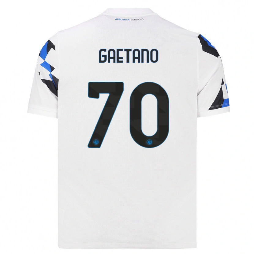 Danxen Barn Gianluca Gaetano #70 Vit Röd Blå Bortatröja Matchtröjor 2026/27 Tröjor T-Tröja