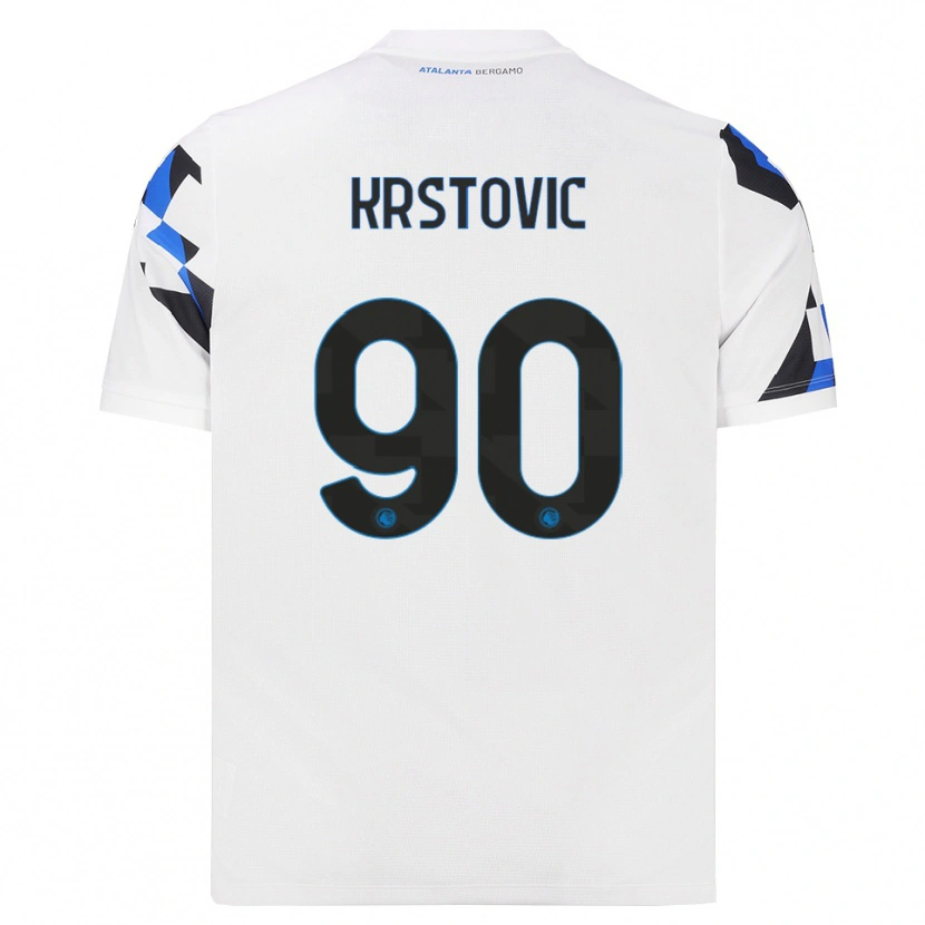 Danxen Barn Nikola Krstović #90 Vit Röd Blå Bortatröja Matchtröjor 2026/27 Tröjor T-Tröja