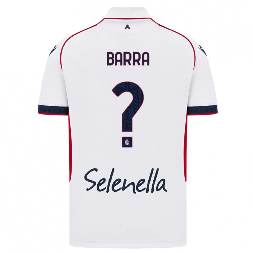 Danxen Barn Edoardo Barra #0 Vit Röd Kunglig Blå Bortatröja Matchtröjor 2026/27 Tröjor T-Tröja