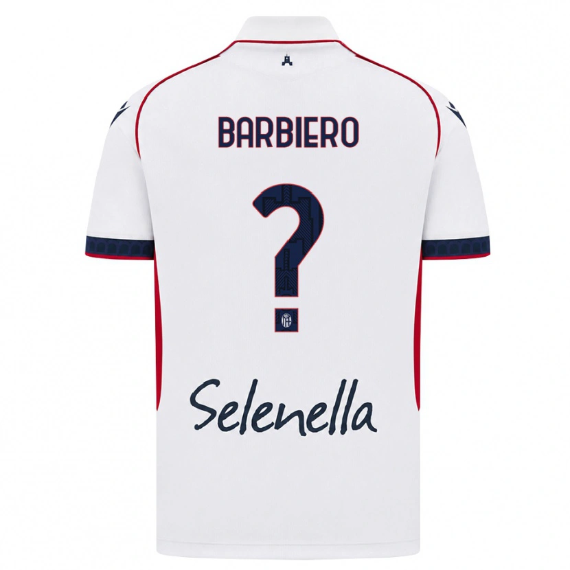 Danxen Barn Andrea Barbiero #0 Vit Röd Kunglig Blå Bortatröja Matchtröjor 2026/27 Tröjor T-Tröja