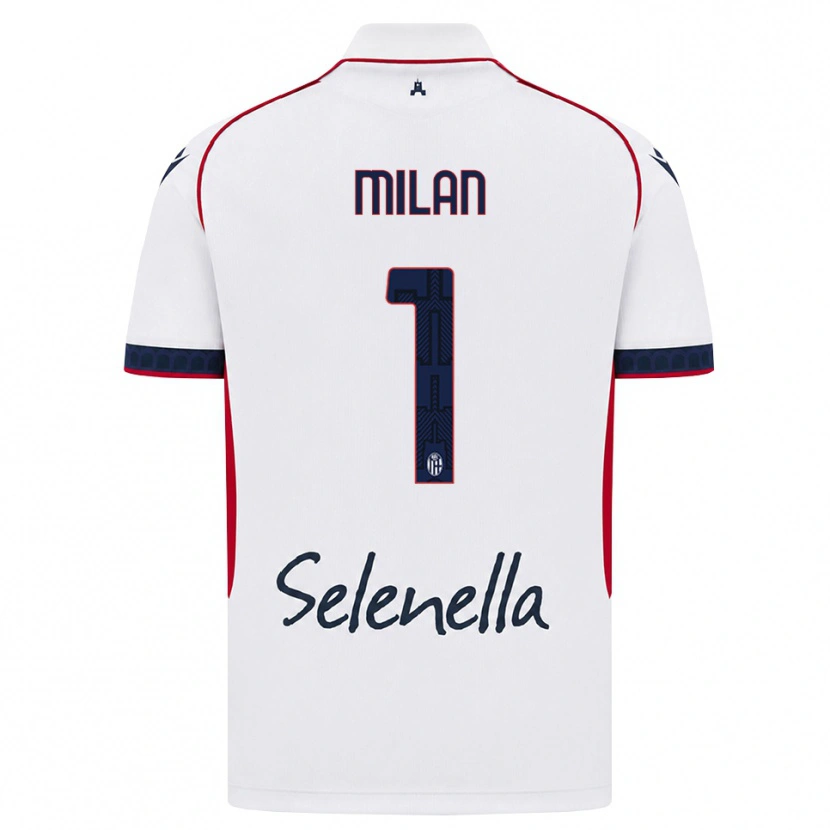 Danxen Barn Riccardo Milan #1 Vit Röd Kunglig Blå Bortatröja Matchtröjor 2026/27 Tröjor T-Tröja