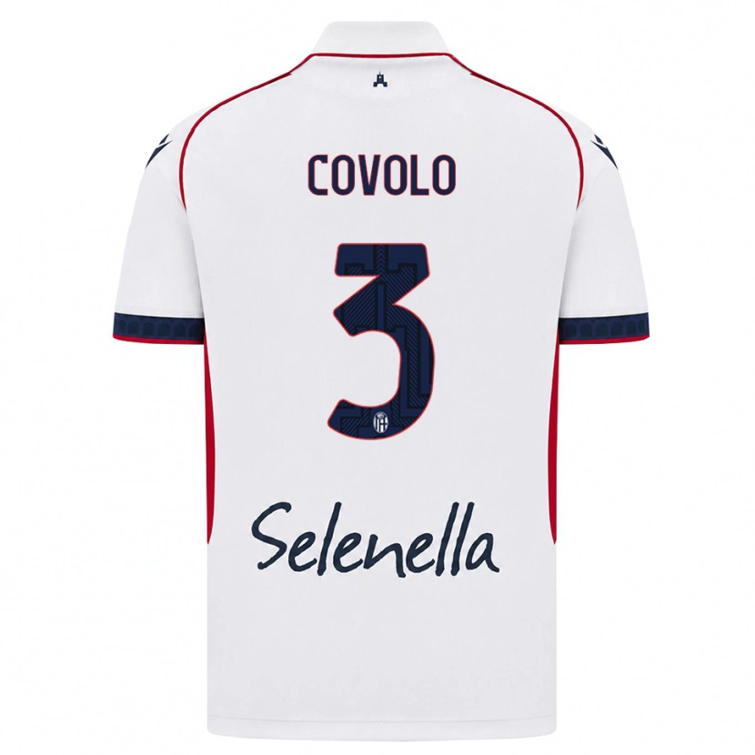 Danxen Barn Giovanni Covolo #3 Vit Röd Kunglig Blå Bortatröja Matchtröjor 2026/27 Tröjor T-Tröja