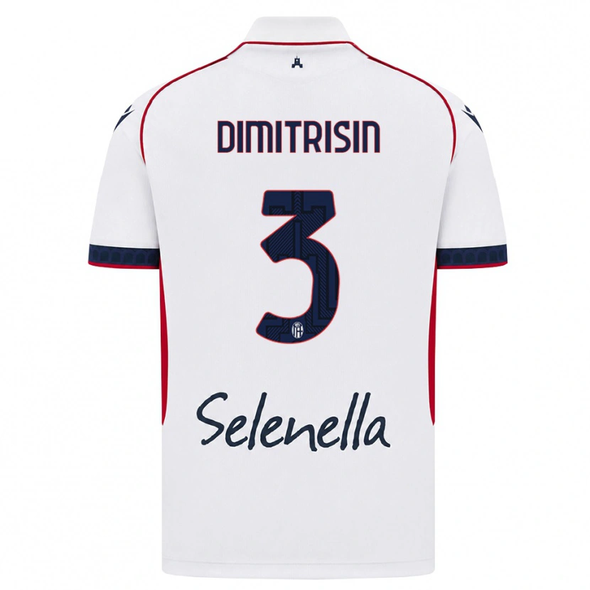 Danxen Barn Danila Dimitrișin #3 Vit Röd Kunglig Blå Bortatröja Matchtröjor 2026/27 Tröjor T-Tröja