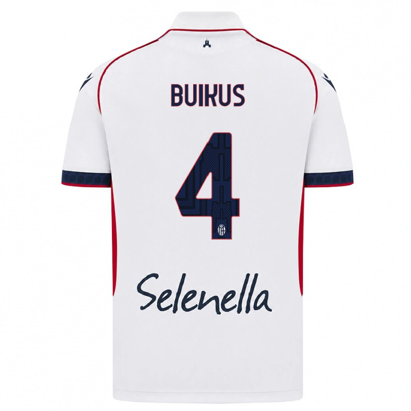 Danxen Barn Adomas Buikus #4 Vit Röd Kunglig Blå Bortatröja Matchtröjor 2026/27 Tröjor T-Tröja
