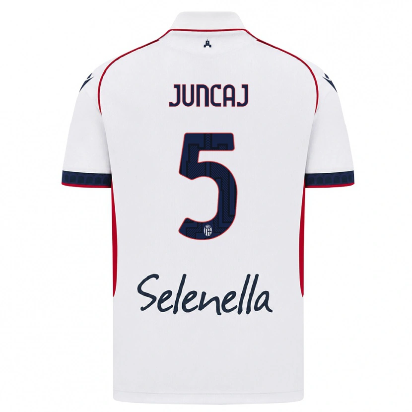 Danxen Barn Flavio Juncaj #5 Vit Röd Kunglig Blå Bortatröja Matchtröjor 2026/27 Tröjor T-Tröja