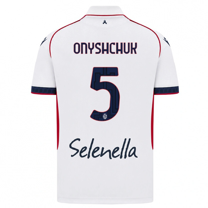 Danxen Barn Zakhar Onyshchuk #5 Vit Röd Kunglig Blå Bortatröja Matchtröjor 2026/27 Tröjor T-Tröja